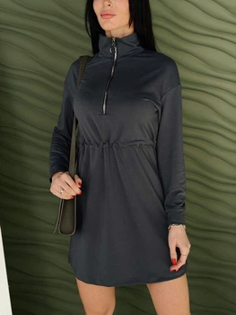 Женское спортивное платье на кулиске Fashion 50/52 графит