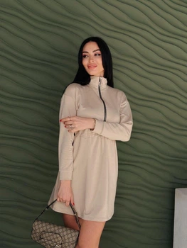 Женское спортивное платье на кулиске Fashion 46/48 бежевый