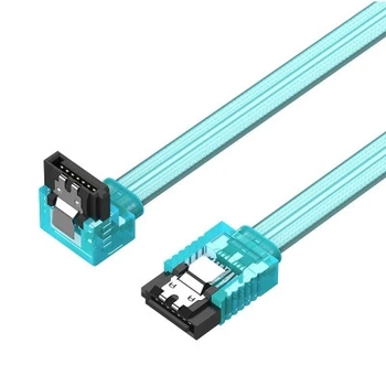 Кабель для передавання даних SATA 3.0 7pin F/F 0.5m L Blue Vention