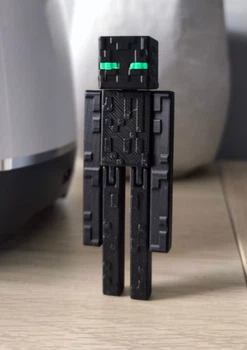 Фігурка Рухома Minecraft Enderman Articulated Чорний 10 См 3Д Друк