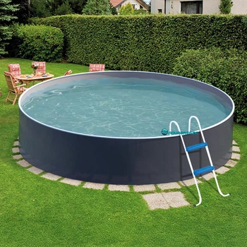 Сборный каркасный морозостойкий бассейн (Ø5,0м \ 24000л \ h=1,2м) Mountfield Azuro Graphite Чешский