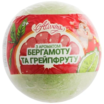 Бомба для ванны Alivera Бергамот-грейпфрут с сюрпризом, буквы 120 г, Alivera - 623868