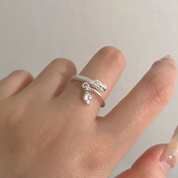 Женское минималистичное кольцо, серебристого цвета, регулируемое MY37650