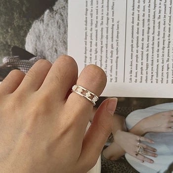 Женское минималистичное кольцо, серебристого цвета, регулируемое MY33669