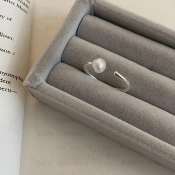 Женское минималистичное кольцо серебристого цвета, регулируемое J3778