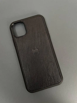 Чохол Pugach TPU+натуральна шкіра (козлик) iPhone 13 mini чорна