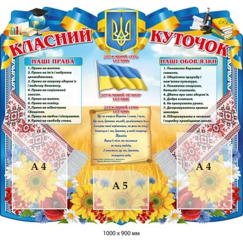 Стенд «Класний куточок» у патріотичному стилі