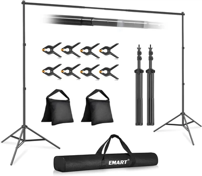 Комплект подставки для фона EMART 2.1x3 м Черный