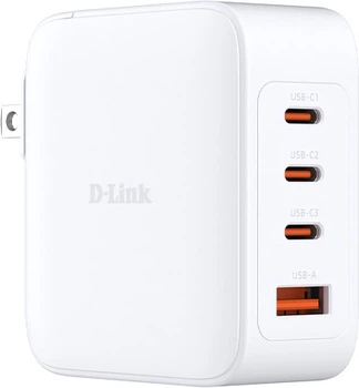 Мережевий зарядний пристрій D-Link DCF-141 GaN 3 x USB Type-C + 1 x USB Type-A 140W (DCF-141/E)