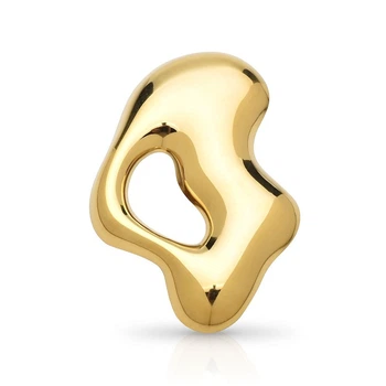 Брошь из стали BROCHE бижутерия Модерн Иллюзия золотистая BRBF115388