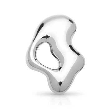 Брошь из стали BROCHE бижутерия Модерн Иллюзия серебристая BRBF115387