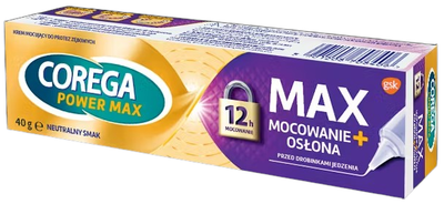 Крем для фіксації зубних протезів Corega Power Max Фіксація + Захист 70 г (5054563122339)
