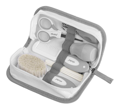 Набір для догляду за дитиною Akuku Hooligans Baby Care Starter Kitножиці + кусачки + пилка + щітка + гребінець +  груша для носа (5907644000159)