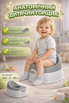 Дитячий горщик BASIC POTTY Сірий ME1153-1