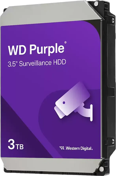 Dysk twardy Western Digital Purple Surveillance 3TB 5400rpm 128MB 3.5 SATA III (WD34PURZ)
