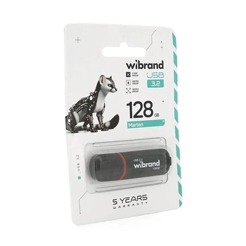 Флеш-накопичувач Wibrand USB 3.2 Gen1 Marten 128GB Black