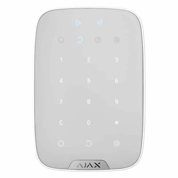 Бездротова сенсорна клавіатура з RFID-зчитувачем та підтримкою Bluetooth Ajax KeyPad Plus white (UG-21516)