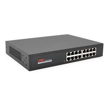Комутатор Gigabit Ethernet ONV-H3016 у металевому корпусі, 16*1000Мб портів, 270х181х44 мм (UG-27266)