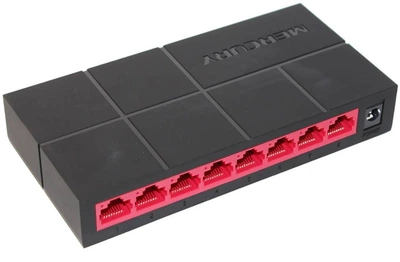 Комутатор Mercury SG108M 8 портів Ethernet 10/100 Мбіт / 1000 Мбіт / сек, BOX Q40 (UG-11353)