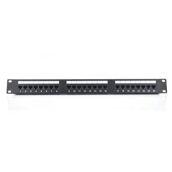 Патч-панель RITAR 24 порти UTP DUAL кат 5Е 19 "1U НЕ екранована чорна Q25