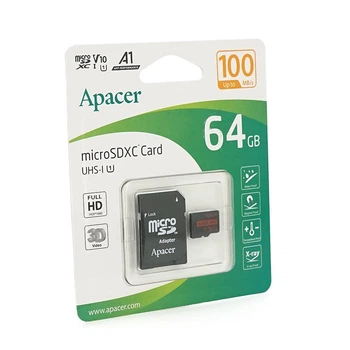 Карта пам'яті Apacer microSDHC Class 10 UHS-I, 64GB