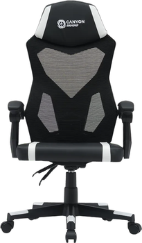 Крісло геймерське Canyon Flow MCH01 Mesh Black/White (CNE-MCH01W)