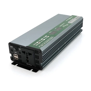 Інвертор напруги Demuda DMDPSW-800W, 12V/220V, 800W з правильною синусоїдою, 1 універсальна розетка, 2 USB, клемні дроти, Q20 (UG-29154)