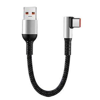 Дата-кабель переходник USB - Type-C (M/M) 6A Fast Charging Silver/Black, 25 см (48964)
