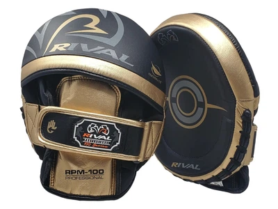 Лапи RIVAL Professional Punch Mitts один розмір чорний/золотий (6025)