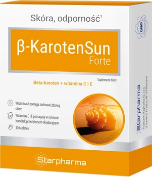 Дієтична добавка Starpharma B-KarotenSun Forte 30 таблеток (5900652819782)
