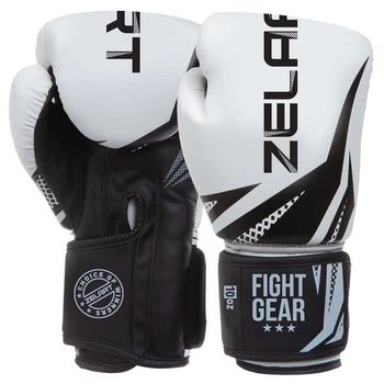 Перчатки для бокса и единоборств Zelart Fight Gear Heroe 0866 12 унций White-Black
