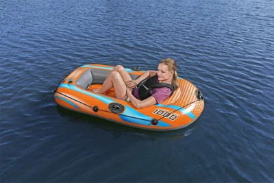 Човен надувний BestWay 61135 «Hydro Force Kondor Elite 1000 Raft» (29*96*162 см, гребний, одномісний, трикамерний, надувне дно, до 80 кг)