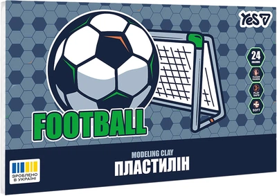Пластилин YES Football 24 цвета 480 г (540716) (4823091923722)