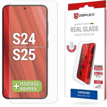 Захисне скло Displex Real Screen Glass MM для Samsung Galaxy S25/S24 Transparent (4028778121983)