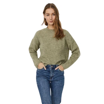 Жіночий джемпер Vero Moda Vmolina Ls з високою горловиною меланж теплий XL 10252256 SAGE (XL)