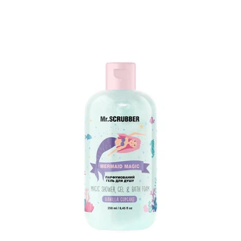Парфюмированный детский гель для душа Mr.SCRUBBER Magic Shower Gel & Bath Foam Mermaid Magic для очистки кожи с ароматом ванильного кекса 250 мл