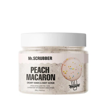 Крем-скраб для рук и тела Mr.SCRUBBER Creamy Hands & Body Scrub Peach Macaron для разглаживания кожи с ароматом персикового макарона 250 г