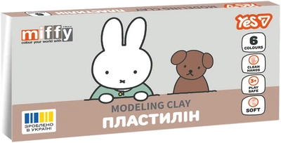 Пластилин YES Miffy 6 цветов 120 г (540726) (4823091923999)