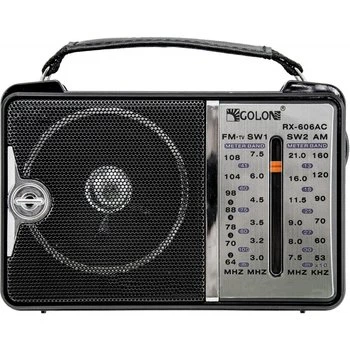 Радиоприемник Golon RX-607 FM/AM/SW портативный с аккумулятором, громкий звук, работает без света - Б/У
