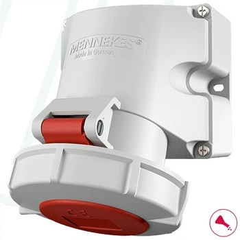 Розетка настінна 32A 5п 6г 400В, IP67 | MENNEKES (артикул 9382)