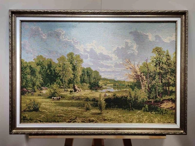 Картина гобеленовая в багетной раме Пастбище 50x70см. №G347