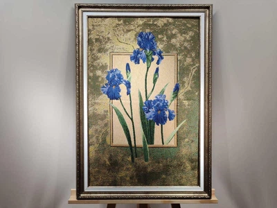 Картина гобеленовая в багетной раме Ирисы 50x70см. №G316