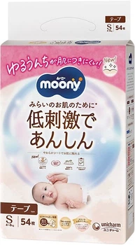 Підгузки дитячі Moony Natural S 4-8 кг 54 шт (4903111569786)