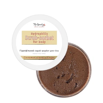 Скраб-щербет для тіла Top Beauty Кориця-Мед-Імбир гідрофільний 250 мл