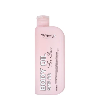Масло для загара Top Beauty с маслом грецкого ореха и экстрактом моркови SPF20 250 мл