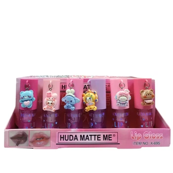 Набор блесков-тинтов для губ Huda Matte Me X-695, 6 штук
