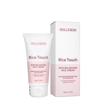 Крем для лица с экстрактом центели азиатской и рисом Hollyskin Rice Touchm 50 мл