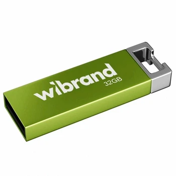 USB флешка 32 Гб Wibrand Chameleon светло зеленый металл и пластик для хранения данных