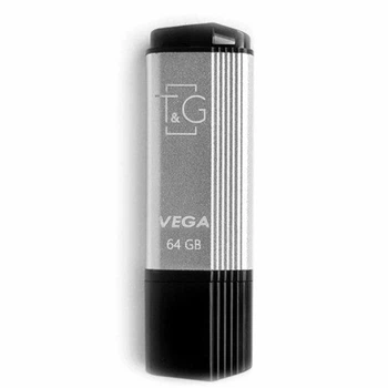 USB Flash Drive 64GB T&G Vega 121 серый корпус из пластика для хранения и переноса данных