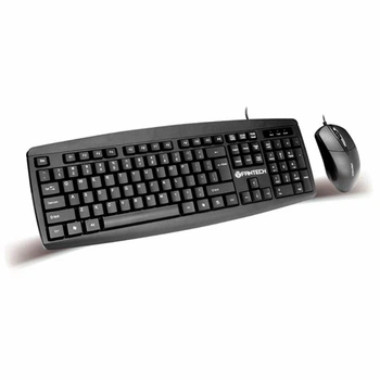 Клавиатура и мышь Fantech KM100 USB мембранные 104 кнопки черный для работы и игр